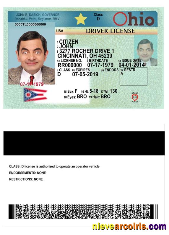 Ohio driving license version 2